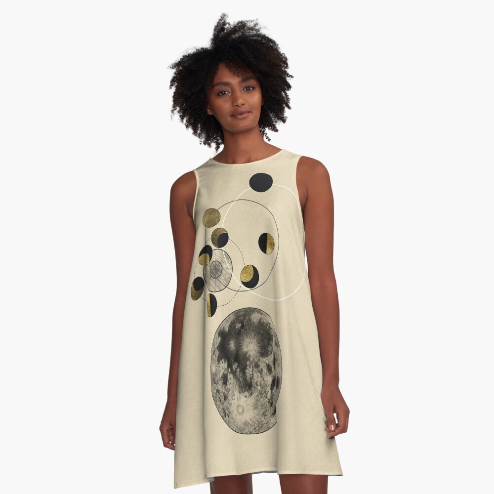 Phases of the Moon A-Line Dress