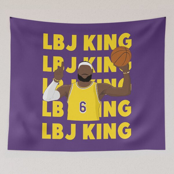Item preview, LBJ King - Los Angeles  designed and sold by BuzzerBeater00.