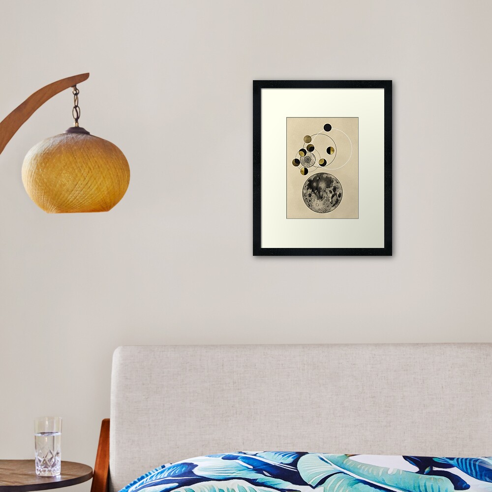 Phases of the Moon Framed Art Print