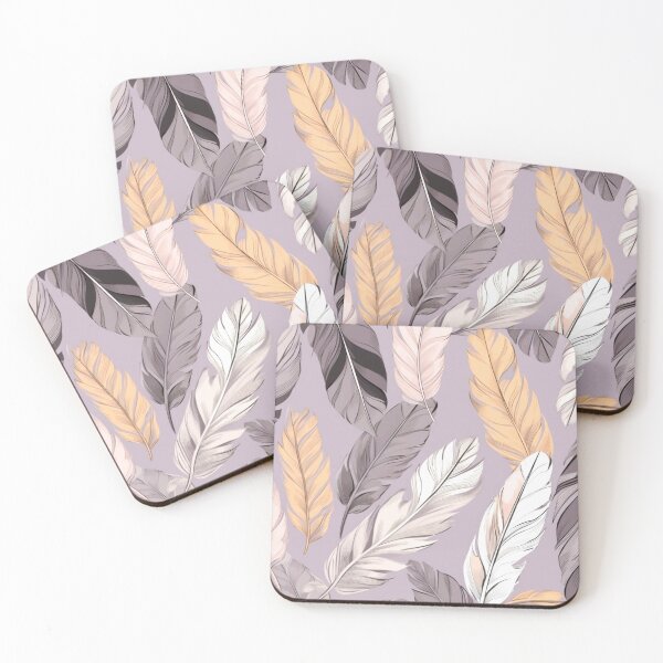 Item preview, Feathers - Lavender, olive green, peach, gray, silver 4 designed and sold by Highlandkings.