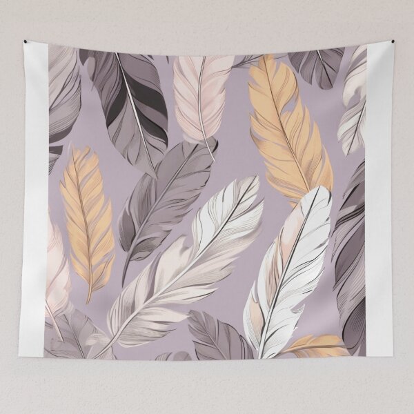 Item preview, Feathers - Lavender, olive green, peach, gray, silver 4 designed and sold by Highlandkings.