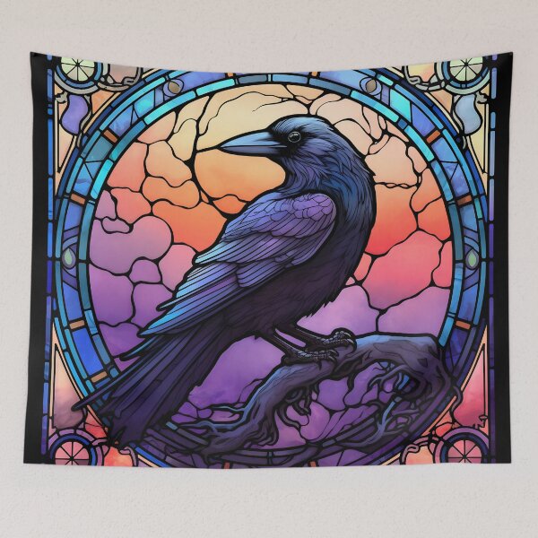 Item preview, Stained Glass Spooky Raven I designed and sold by Pixelchicken.