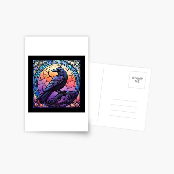 Item preview, Stained Glass Spooky Raven I designed and sold by Pixelchicken.