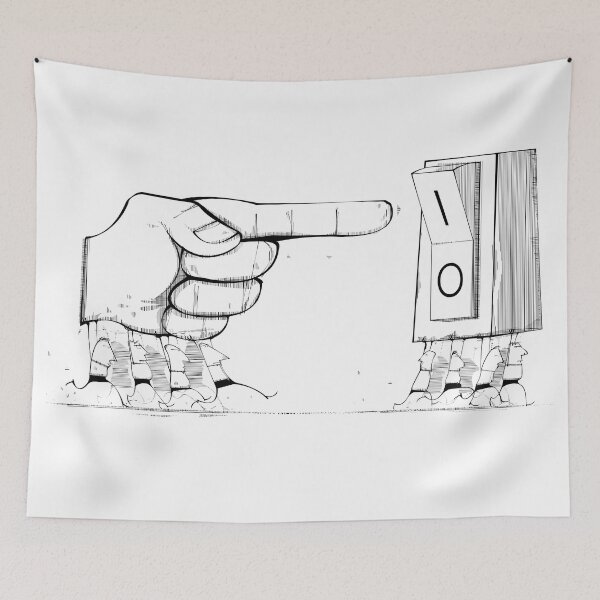 Item preview, Men Carrying Giant Finger & Button designed and sold by jcg76.