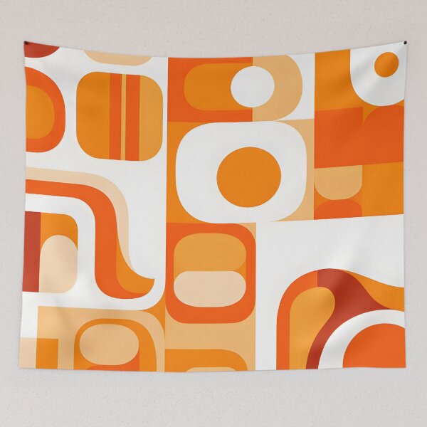 Item preview, Abstract Retro 70s Orange Pattern  designed and sold by trajeado14.
