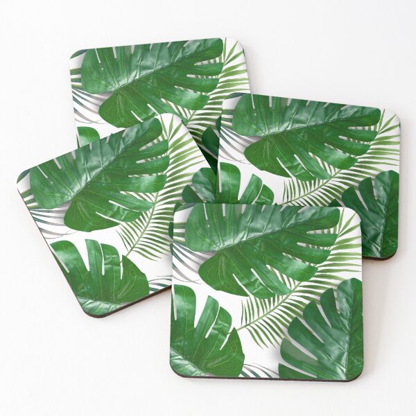 Item preview, Exotic Oasis: Algarve Collection - Vibrant Green Palm Leaves on White designed and sold by Liz Pimenta.