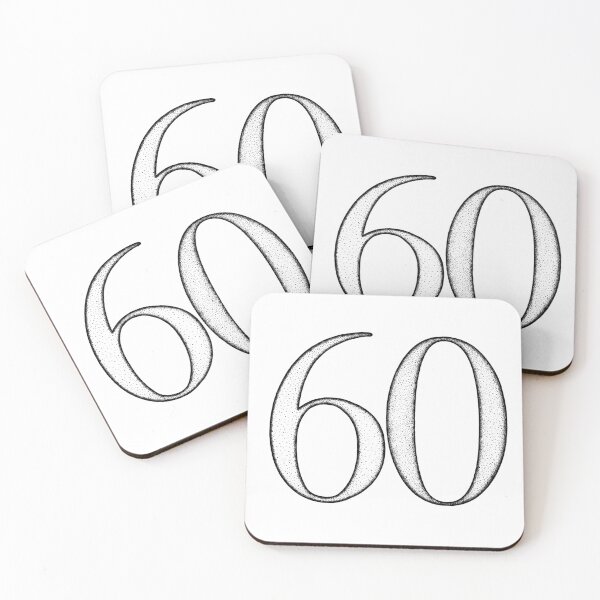 Item preview, Dotart/Dotwork illustration of Number 60 designed and sold by MagnetitaBySil.