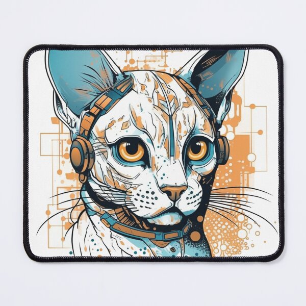 Item preview, Ocitek's High-Tech Futuristic Design for Playful Ocicats: The Tech-Savvy Feline Friends designed and sold by DooodleGod.