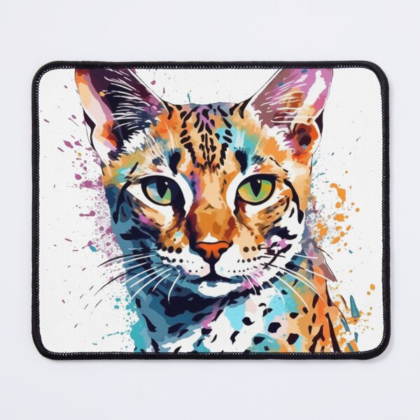 Item preview, Feline - Impressionistic Painting of Playful Ocicat Breed, Capturing the Essence of this Lively and Smart Domesticated Cat designed and sold by DooodleGod.