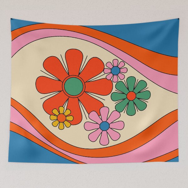 Item preview, Floral Daydream Colorful Retro 60s 70s Flower Pattern designed and sold by kierkegaard.