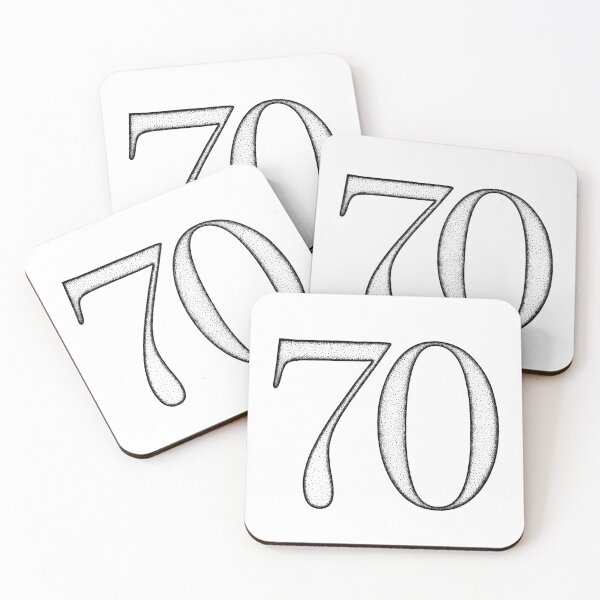 Item preview, Dotart/Dotwork illustration of Number 70 designed and sold by MagnetitaBySil.