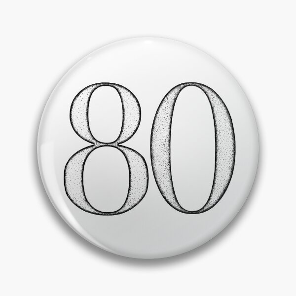 Item preview, Dotart/Dotwork illustration of Number 80 designed and sold by MagnetitaBySil.