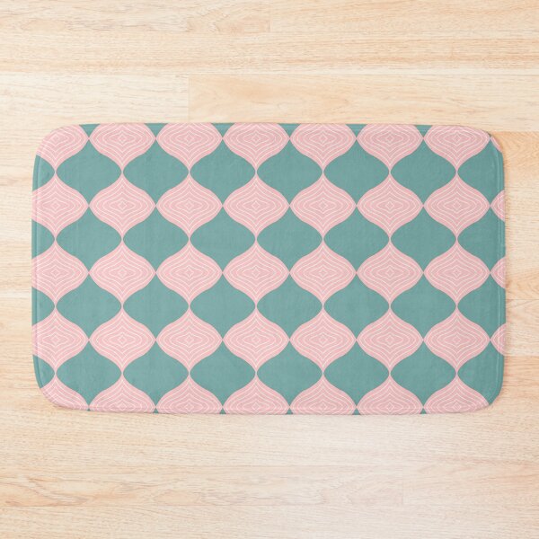 Item preview, Tranquil Ogee - Teal and Soft Pink Pattern designed and sold by Lubellebubble20.