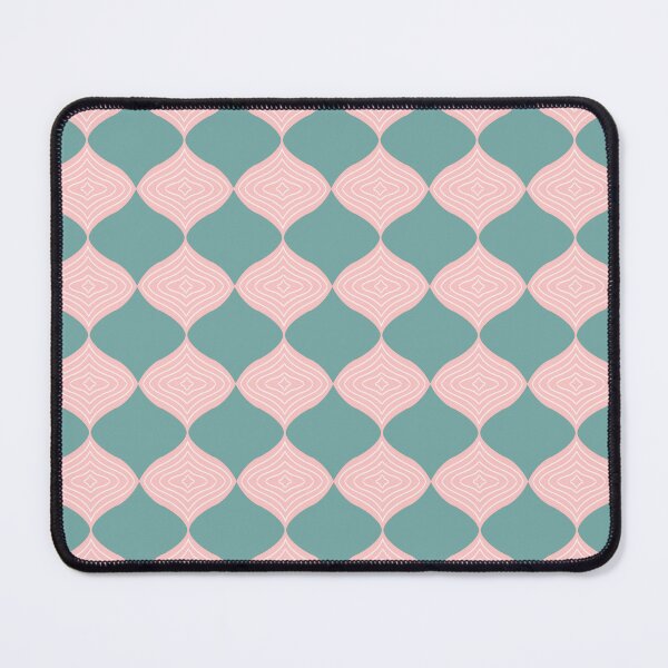 Item preview, Tranquil Ogee - Teal and Soft Pink Pattern designed and sold by Lubellebubble20.