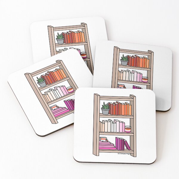 Item preview, Lesbian Pride Bookcase designed and sold by scrambledpegs.