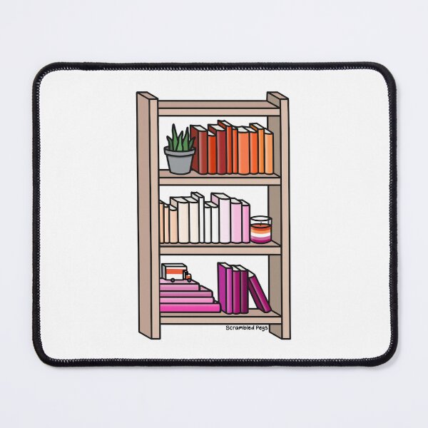Item preview, Lesbian Pride Bookcase designed and sold by scrambledpegs.