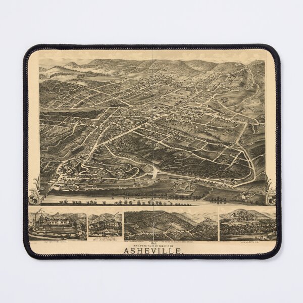 Item preview, Asheville, North Carolina (1891) designed and sold by allhistory.