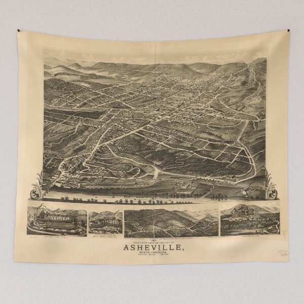 Item preview, Asheville, North Carolina (1891) designed and sold by allhistory.