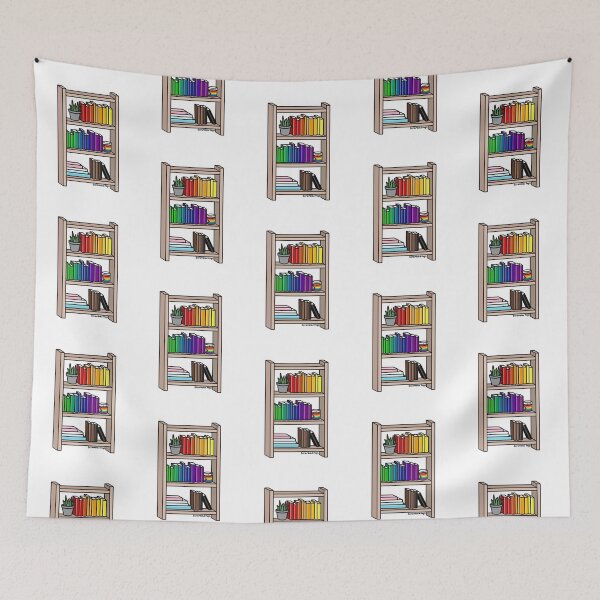 Item preview, Progress Pride Rainbow Bookcase designed and sold by scrambledpegs.