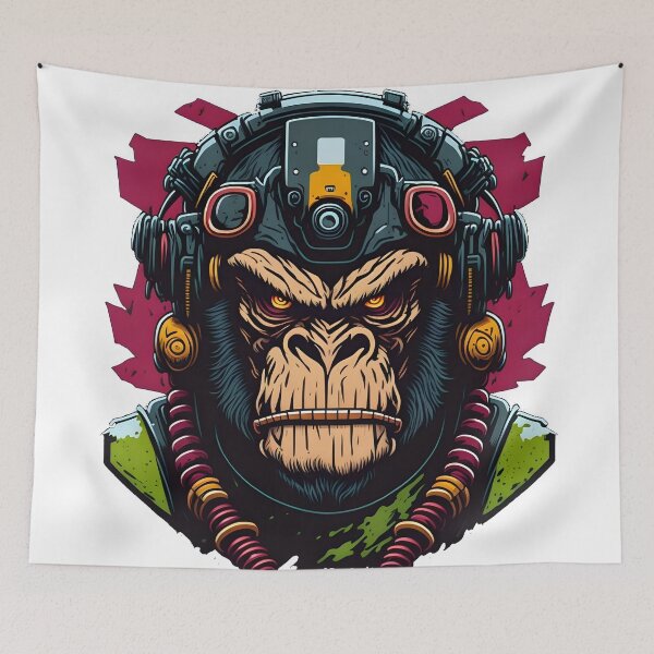 Item preview, Commander Monkey designed and sold by BearsAndSkulls.