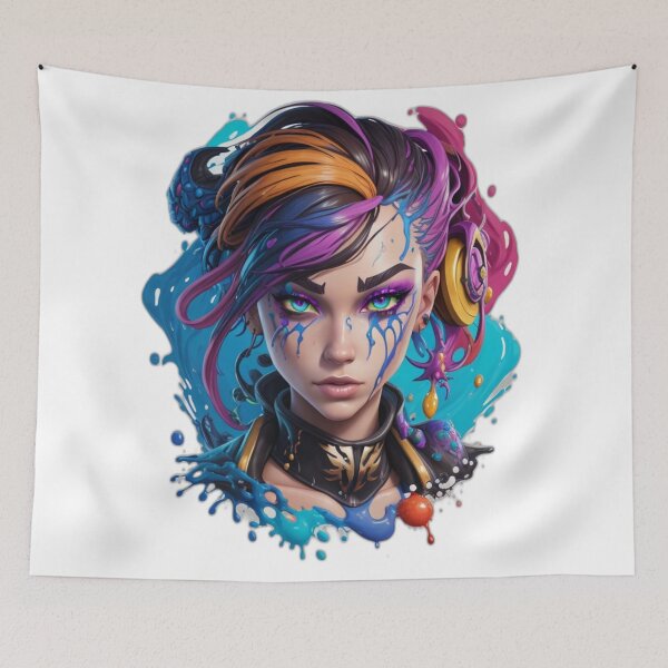 Item preview, Rainbow Splash - Young Girl Crying Blue Tears designed and sold by DeevaValli.