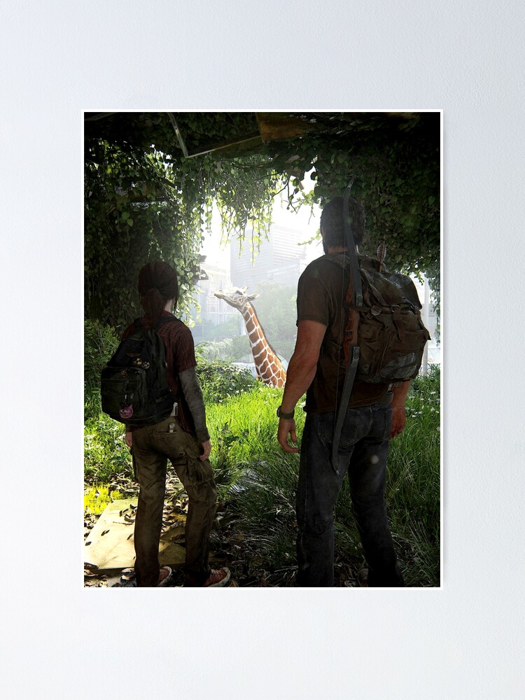 Joel and Ellie Looking at the Giraffes Poster for Sale by