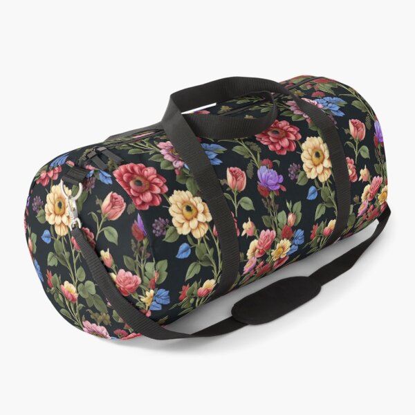 Item preview, Colorful Flower Pattern on a Black Background designed and sold by Queen1120.