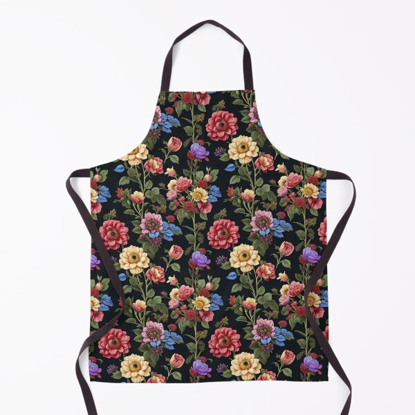 Item preview, Colorful Flower Pattern on a Black Background designed and sold by Queen1120.