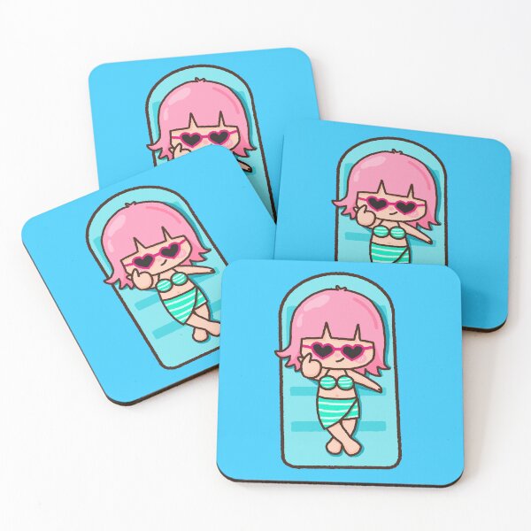 Item preview, Little Girl Lying On Airbed Floating In Swimming Pool designed and sold by nuchz.