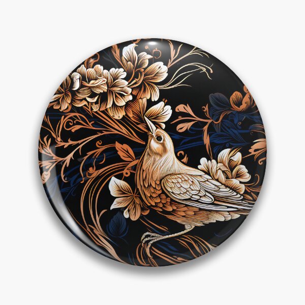 Item preview, Elegance Unveiled - Tweed Background with Birds and Flowers designed and sold by vadimcarazan.