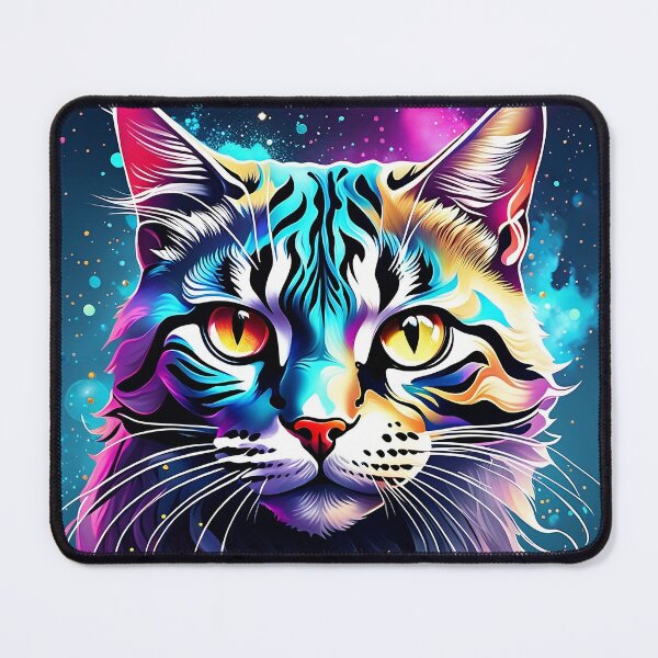 Item preview, Epic Cat Odyssey: Intricate abstract art style with cosmic appeal and photorealistic details! designed and sold by AkraidaxDesign.