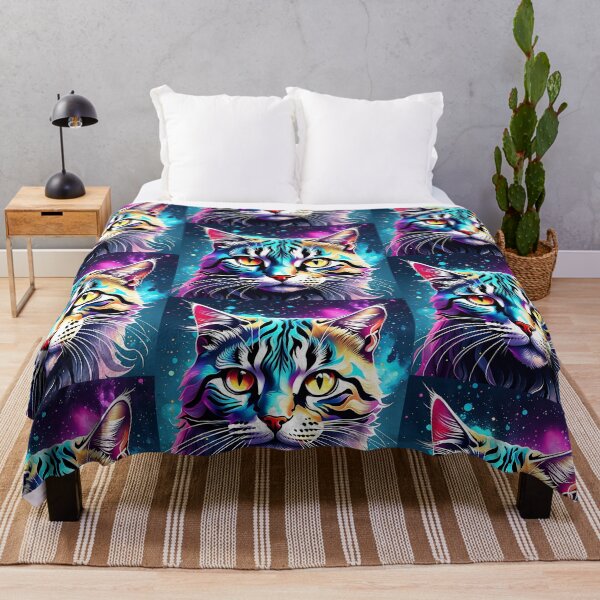 Item preview, Epic Cat Odyssey: Intricate abstract art style with cosmic appeal and photorealistic details! designed and sold by AkraidaxDesign.