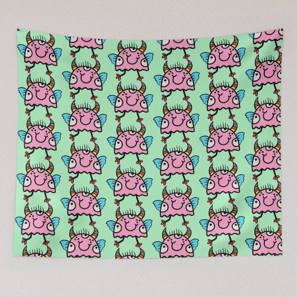 Item preview, Horned Doodle Monster designed and sold by BeagleDesigns.