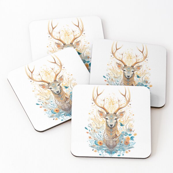 Item preview, deer with a colorful floral designed and sold by Kalka088.