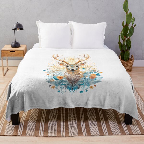 Item preview, deer with a colorful floral designed and sold by Kalka088.