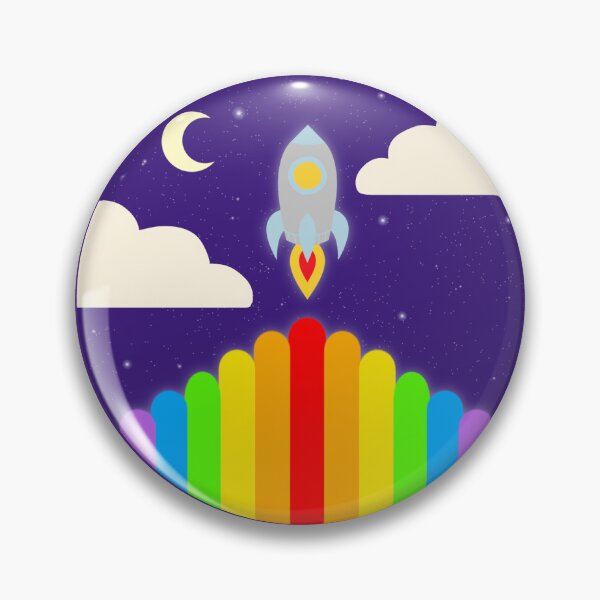 Item preview, Rainbow Rocket Launch  designed and sold by Spacey Kacey's Cosmic Creations.