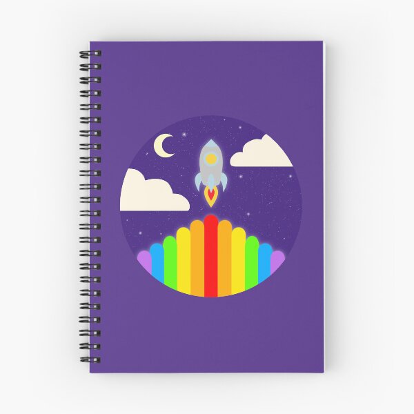 Item preview, Rainbow Rocket Launch  designed and sold by Spacey Kacey's Cosmic Creations.