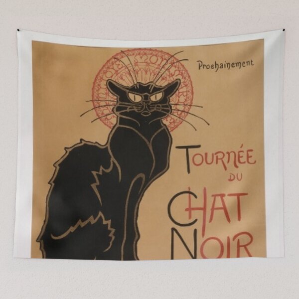 Item preview, French Poster Tournee du Chat Noir de Rodolphe Salis Black Cat designed and sold by Draculaura2009.