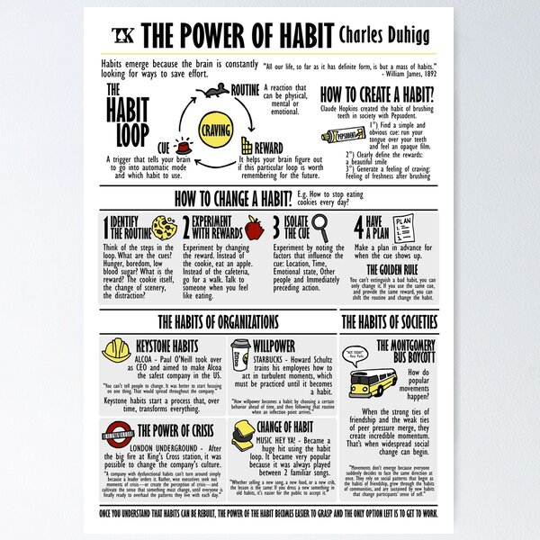 Visual Book Atomic Habits (James Clear) Poster for Sale by TKsuited