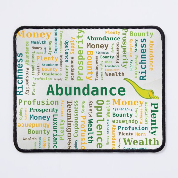 Item preview, Abundance Word Cloud in Green and Yellow Colors designed and sold by InfinityDsigns.