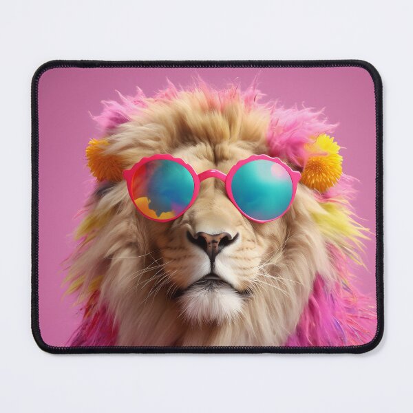 Item preview, Funky Lion with glass designed and sold by LickALemon.
