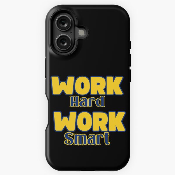 Vista previa del artículo con la obra «Trabaja duro, trabaja inteligentemente», diseñado y vendido por RockBeeDesigns.