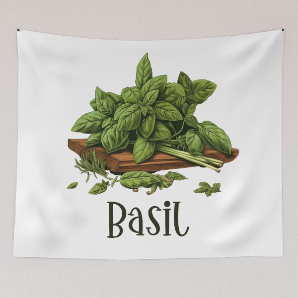 Item preview, Hand Drawn Illustration of Basil designed and sold by Sketch-Shack.