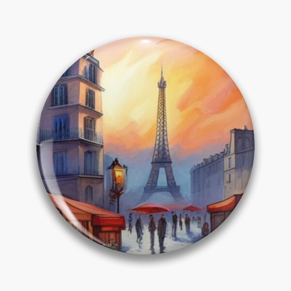 Item preview, Paris street scene with cafe and Eiffel Tower designed and sold by JackFreestone.