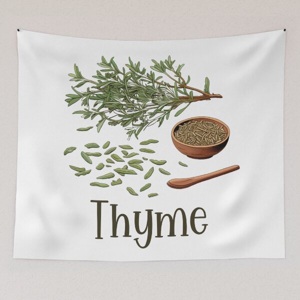 Item preview, Hand Drawn Illustration of Thyme designed and sold by Sketch-Shack.