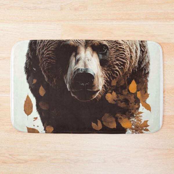 Item preview, Bear and leaves designed and sold by ArtfullMinds.
