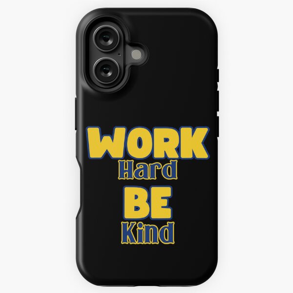 Vista previa del artículo con la obra «trabaja duro se amable», diseñado y vendido por RockBeeDesigns.
