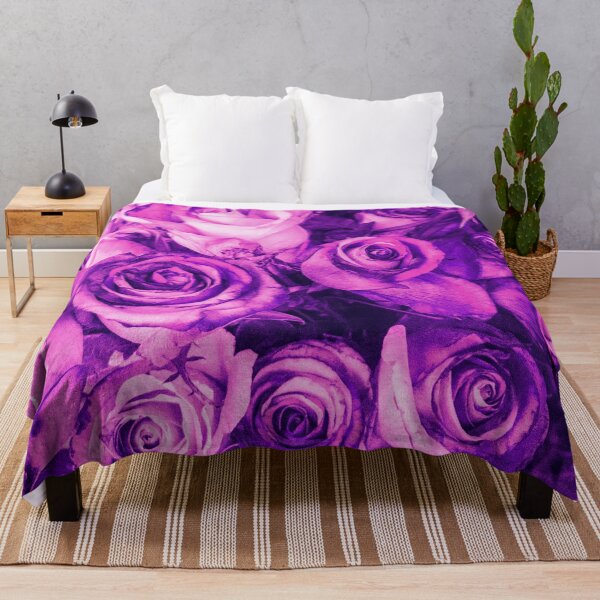 Item preview, Hippiness Psychedelic Aesthetic Roses in Violet and Pink designed and sold by Trish Dish.