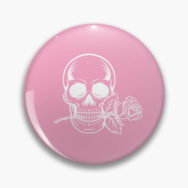 Item preview, Pink Skull and Rose  designed and sold by TheLilyPod.