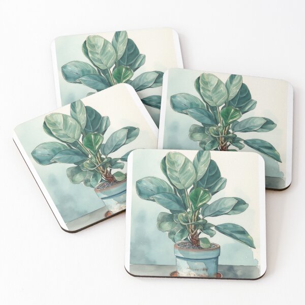 Item preview, Copy of Rustic potted rubber tree plant designed and sold by PaperieJennifer.